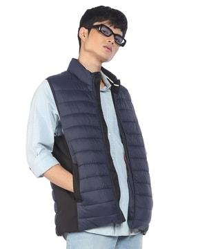 quilted zip-front gilet