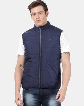 quilted zip-front gillet