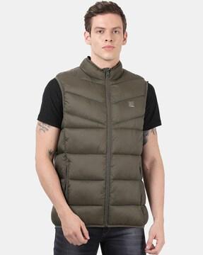 quilted zip-front gillet