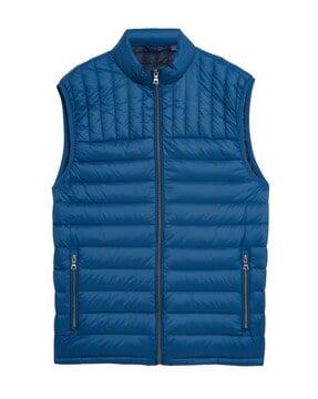 quilted zip-front gillet