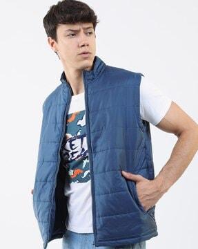 quilted zip-front gillet