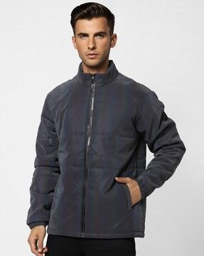 quilted zip-front puffer jacket