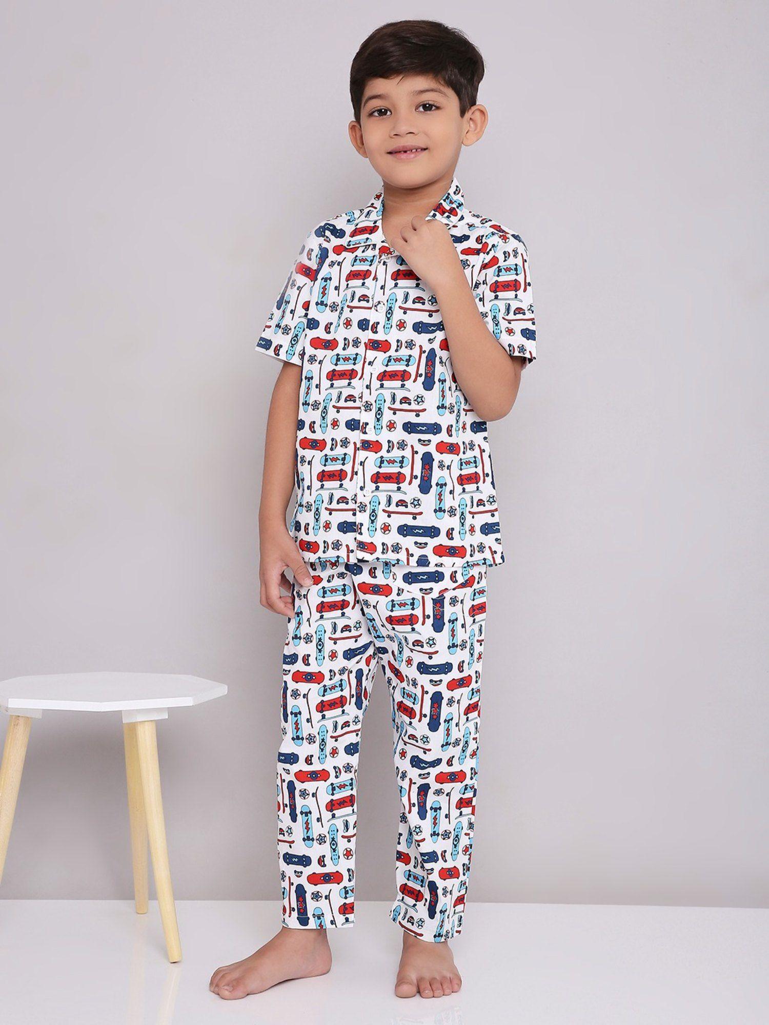 quirky print shirt and pyjamas (set of 2)