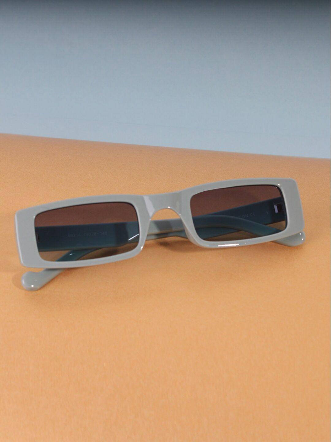 quirky unisex rectangle uv protected lens sunglasses
