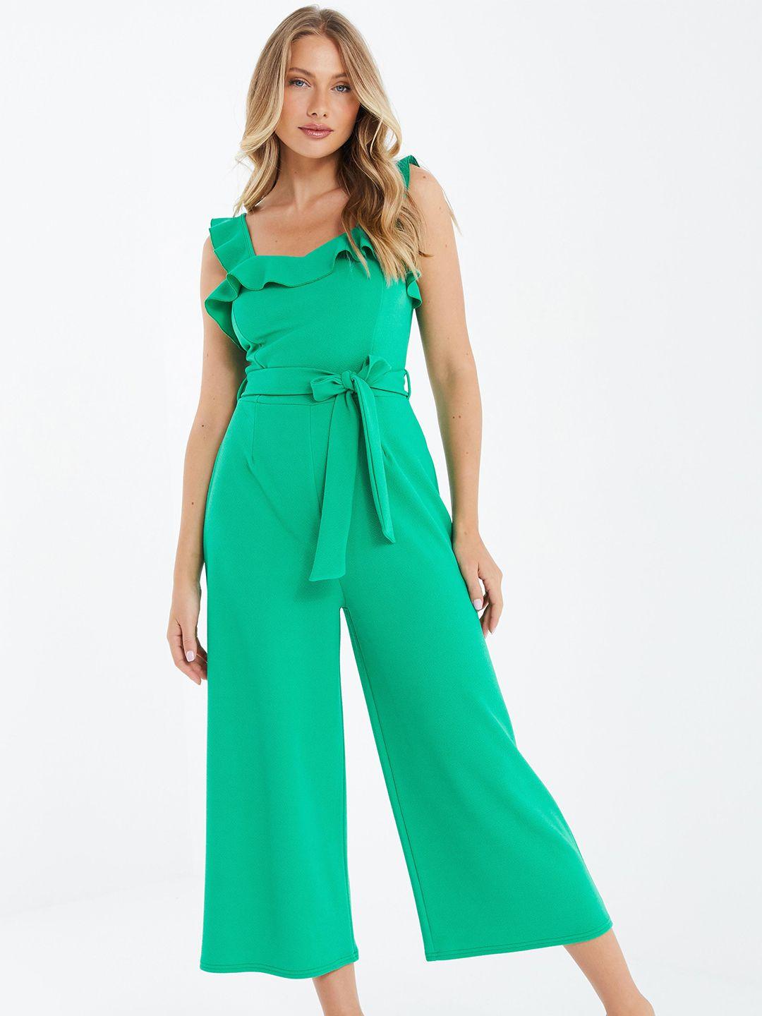 quiz shoulder straps sleeveless culotte jumpsuit