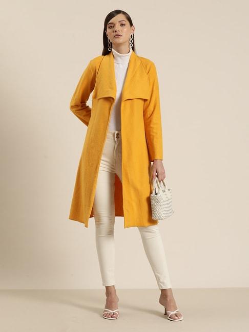 qurvii yellow fleece coat