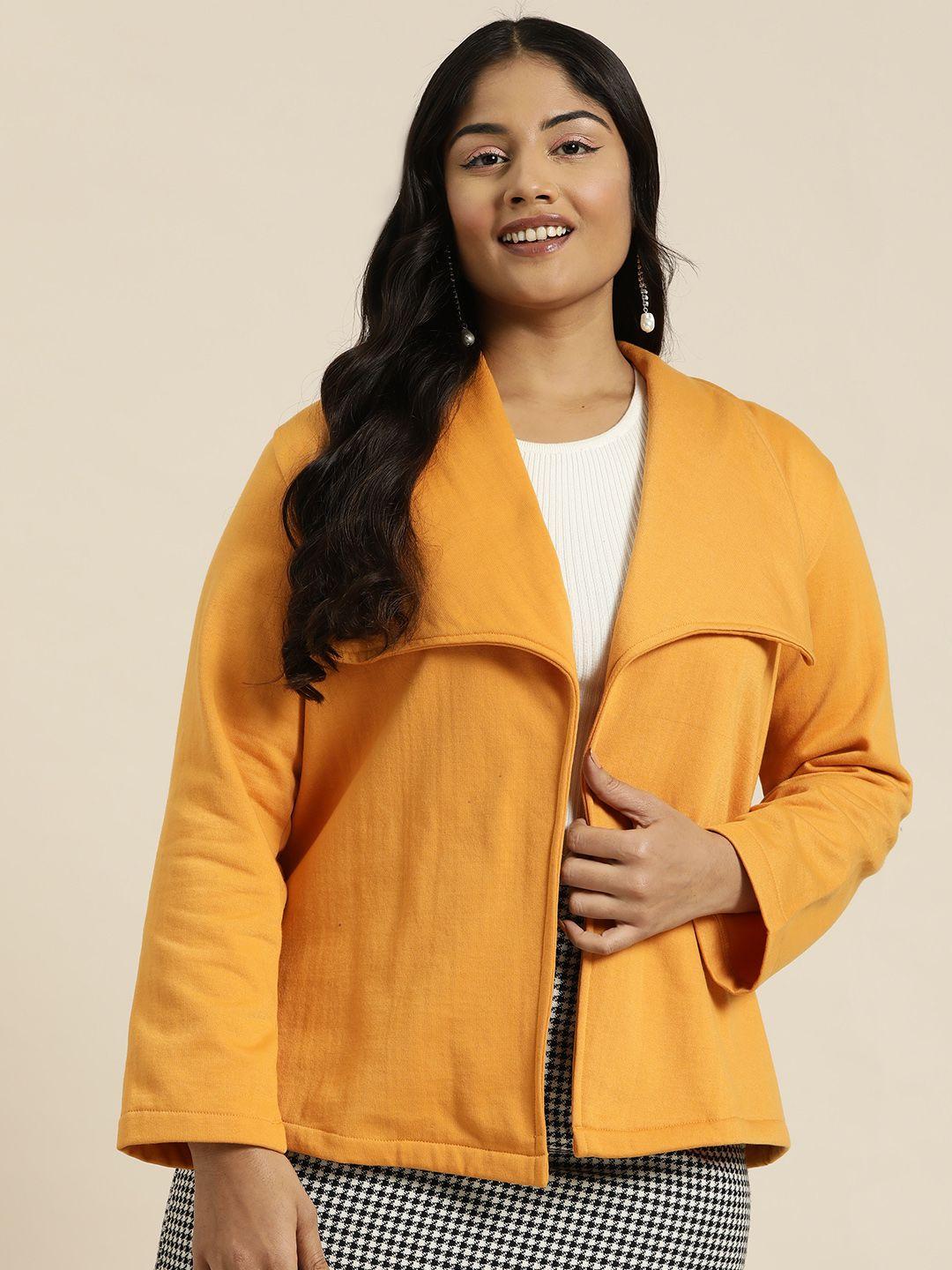 qurvii+ plus size front-open overcoat