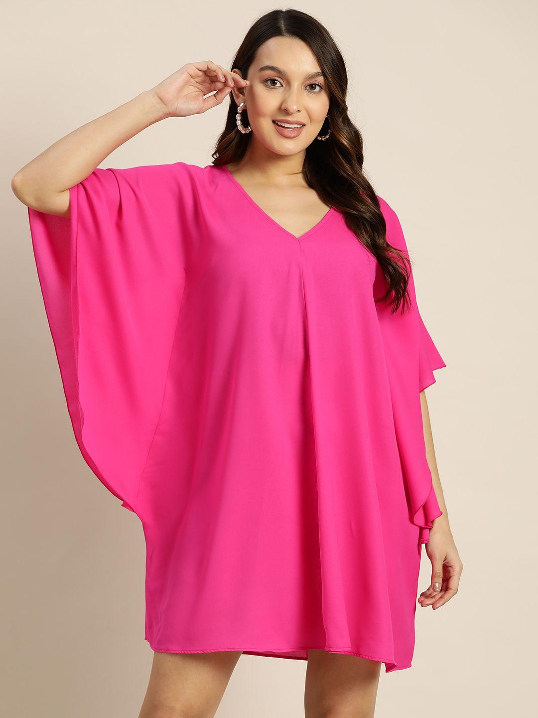 qurvii crepe kaftan dress