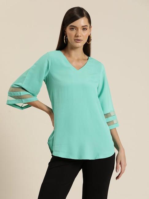 qurvii turquoise top