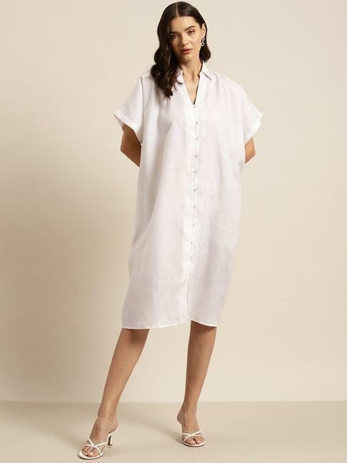 qurvii white shirt dress