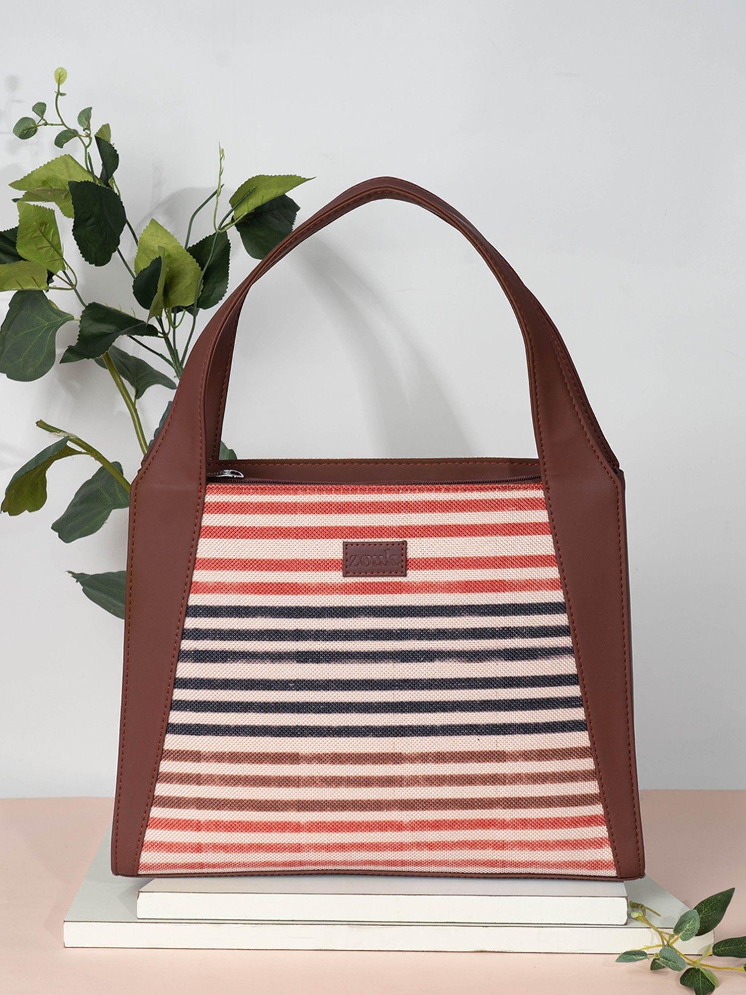 qutub stripes trapezia tote