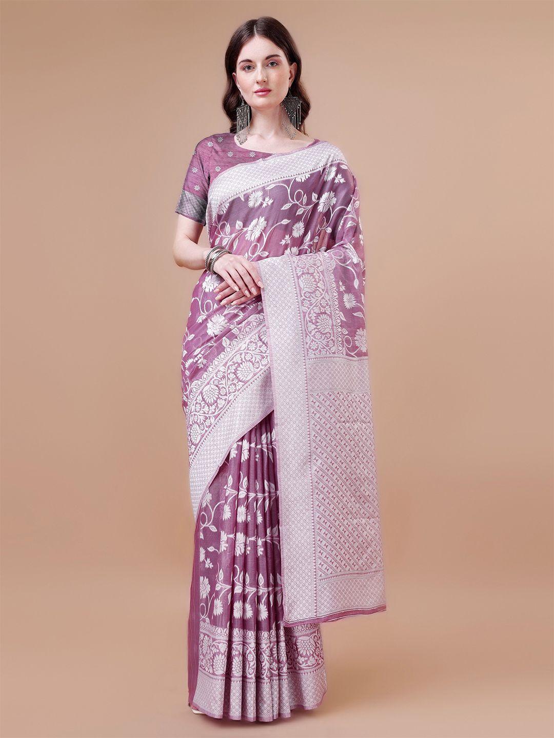 r k maniyar floral woven designed zari silk cotton mysore silk saree