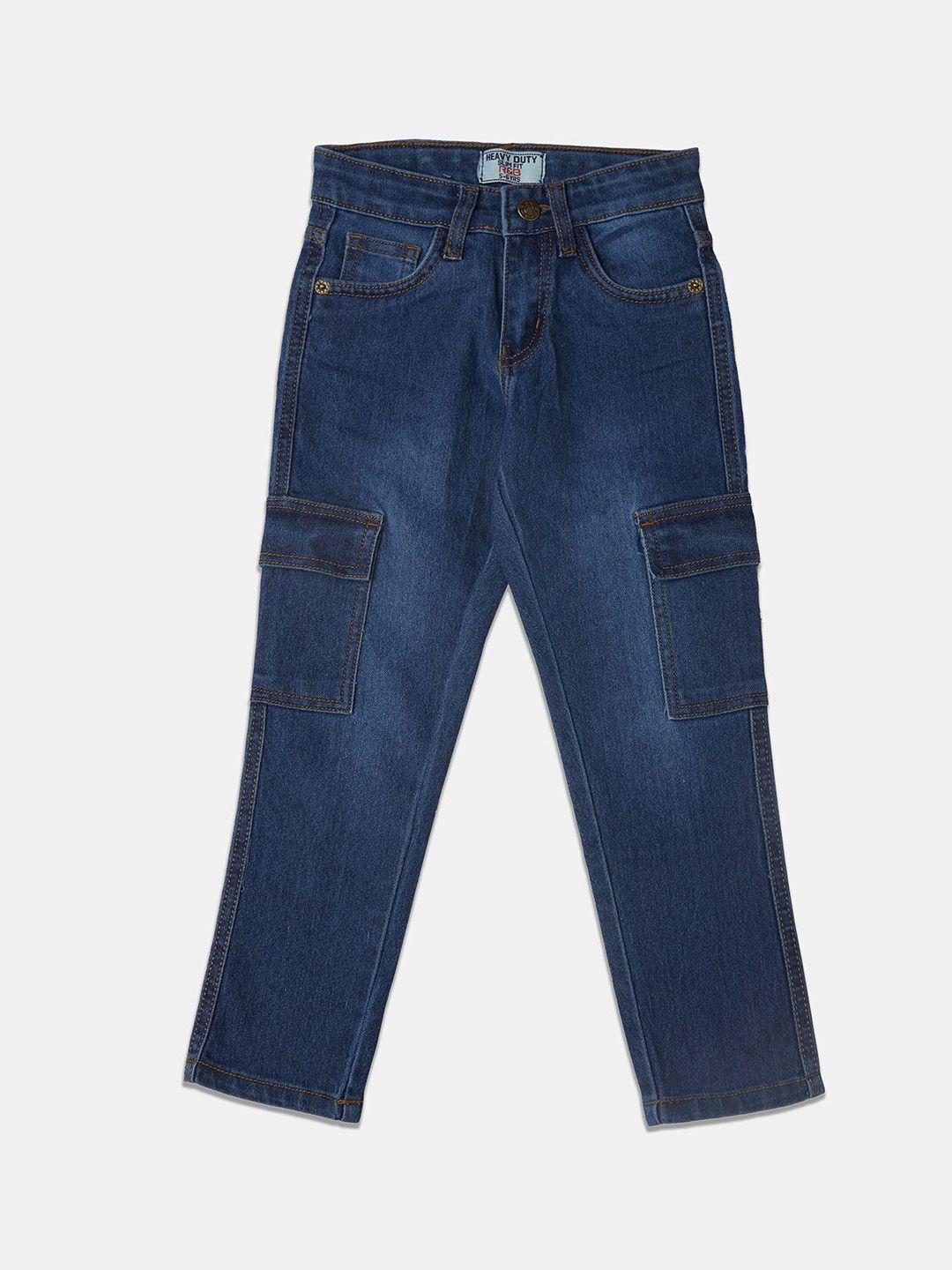r&b boys relaxed fit clean look cotton jeans