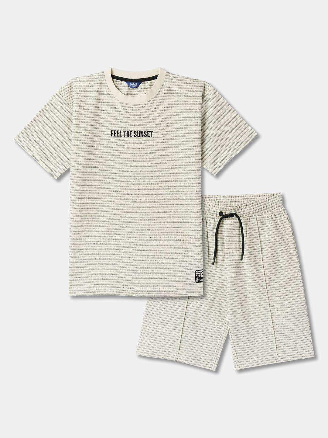 r&b boys striped t-shirt with shorts