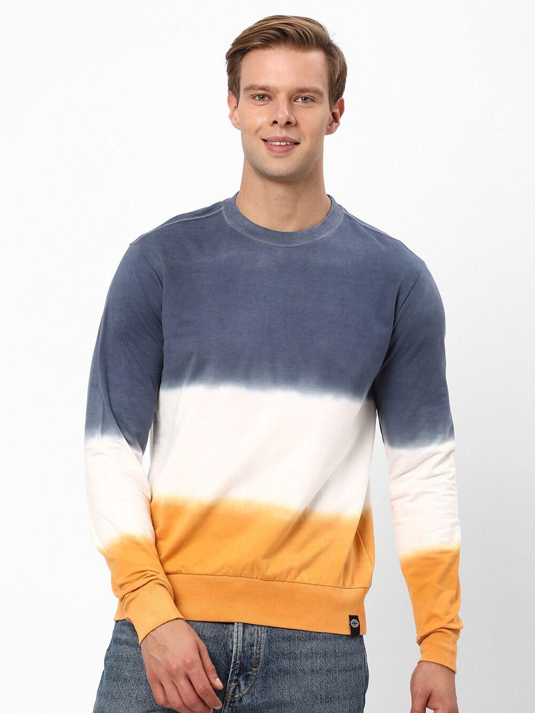 r&b colourblocked cotton pullover