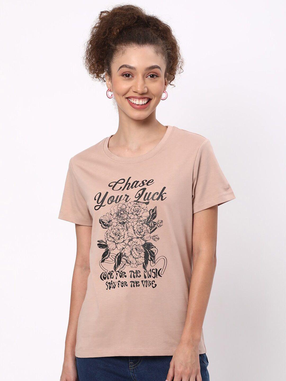r&b floral printed cotton regular fit t-shirt