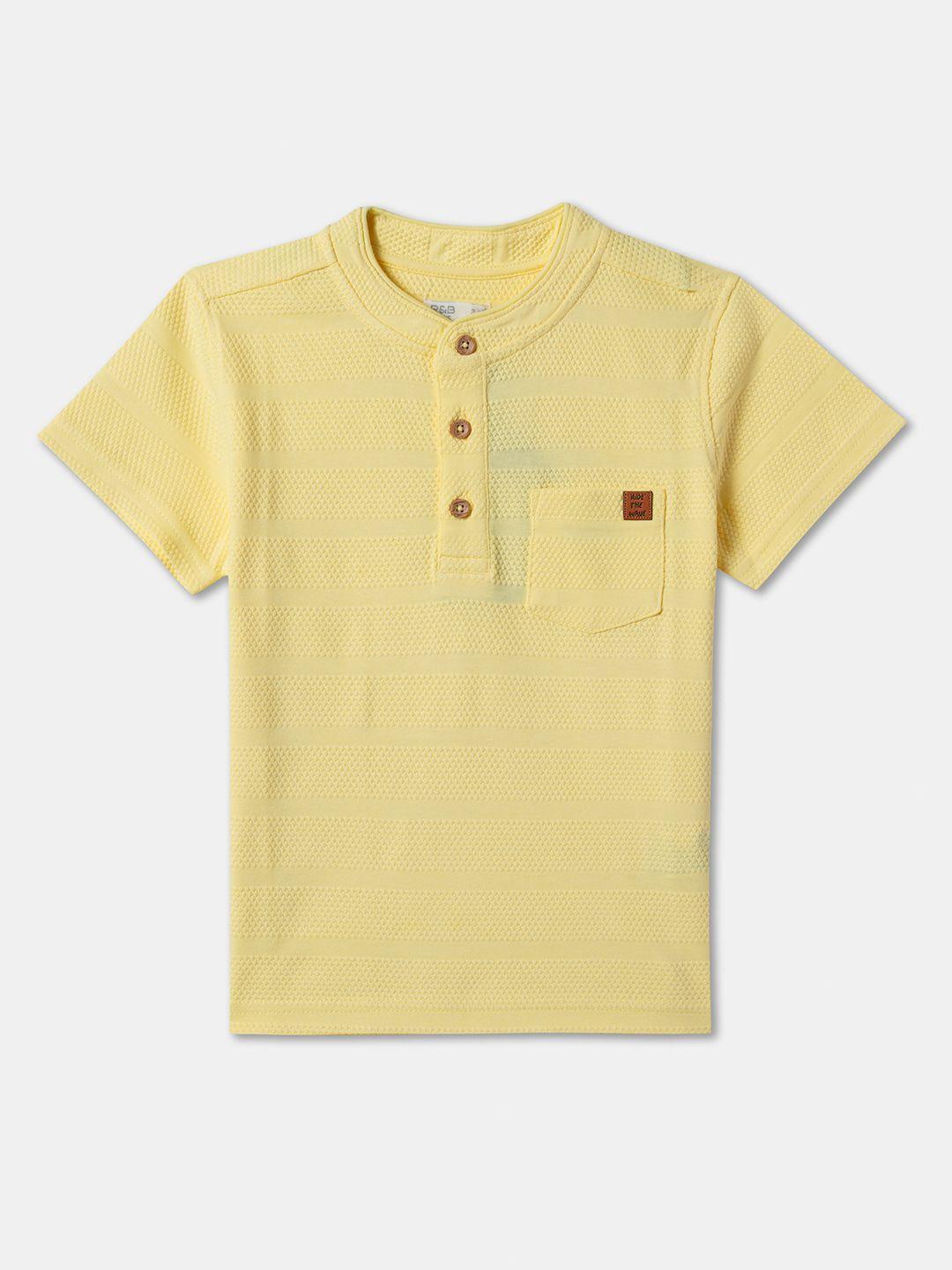 r&b boys henley neck cotton t-shirt