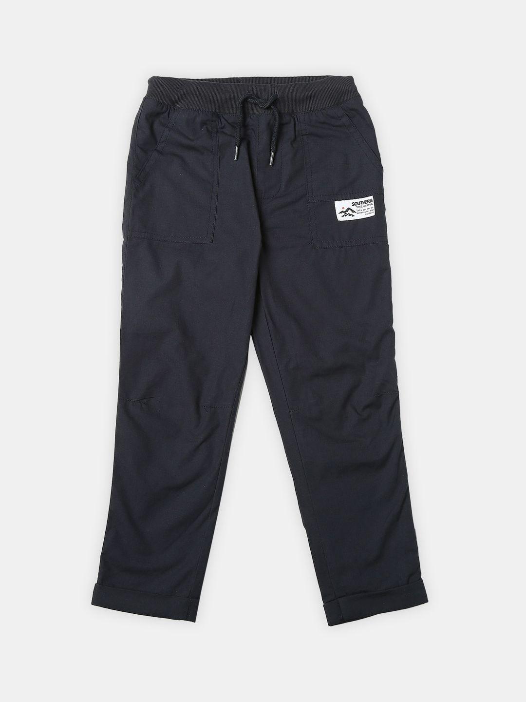 r&b boys mid-rise cotton regular trousers