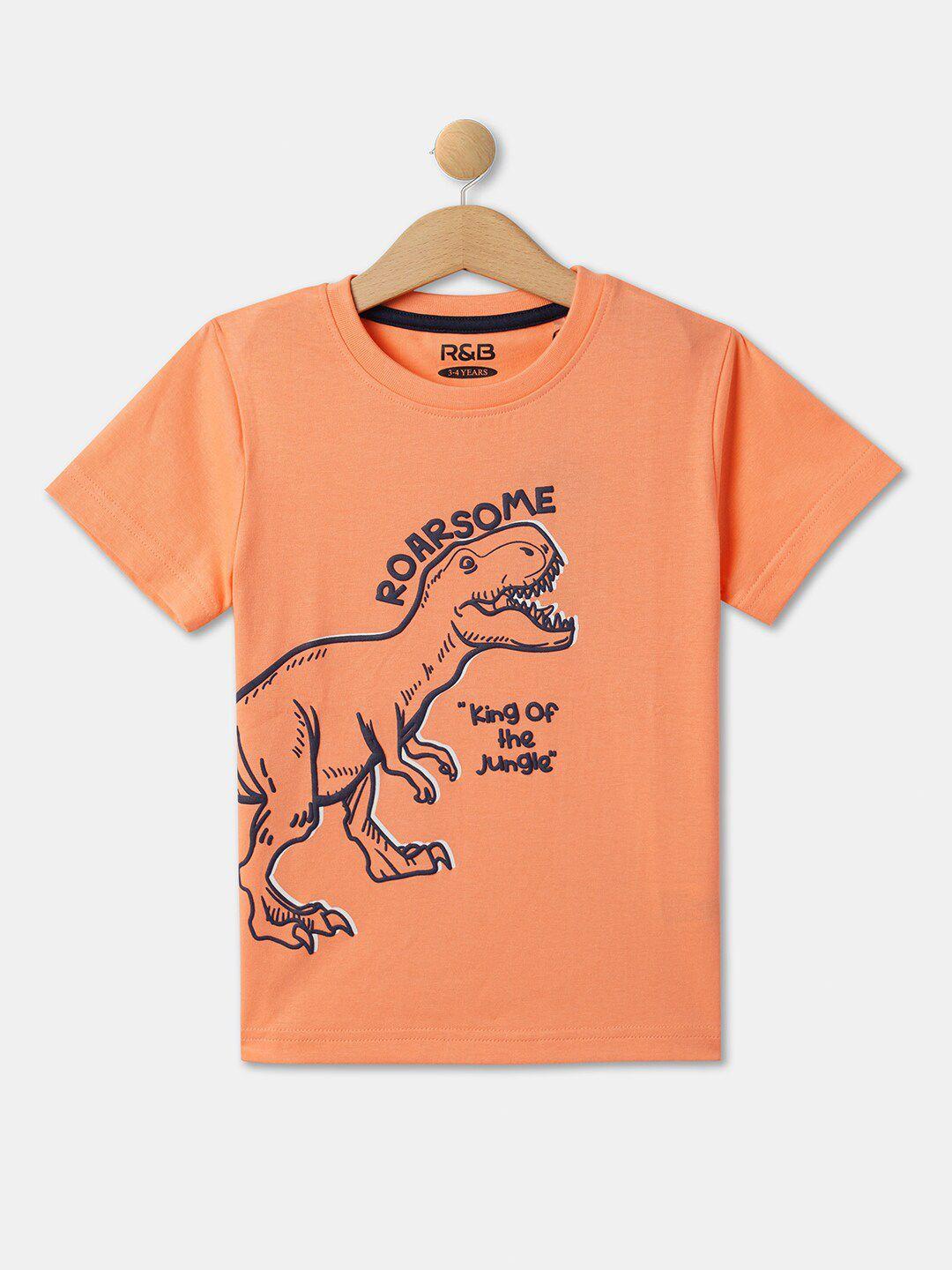 r&b boys orange t-shirt