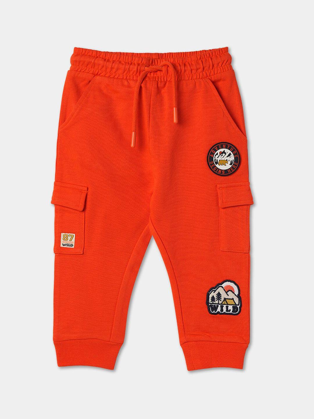 r&b boys pure cotton relaxed-fit joggers