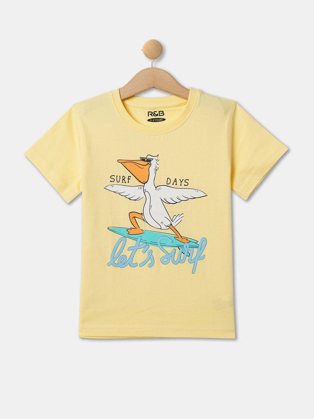 r&b boys yellow t-shirt