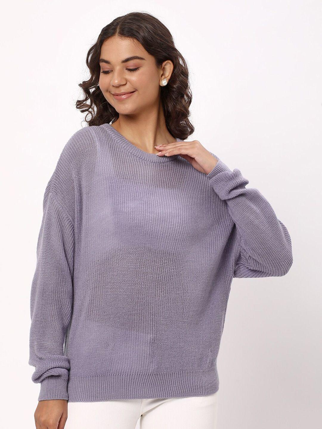 r&b cable knit acrylic pullover sweater