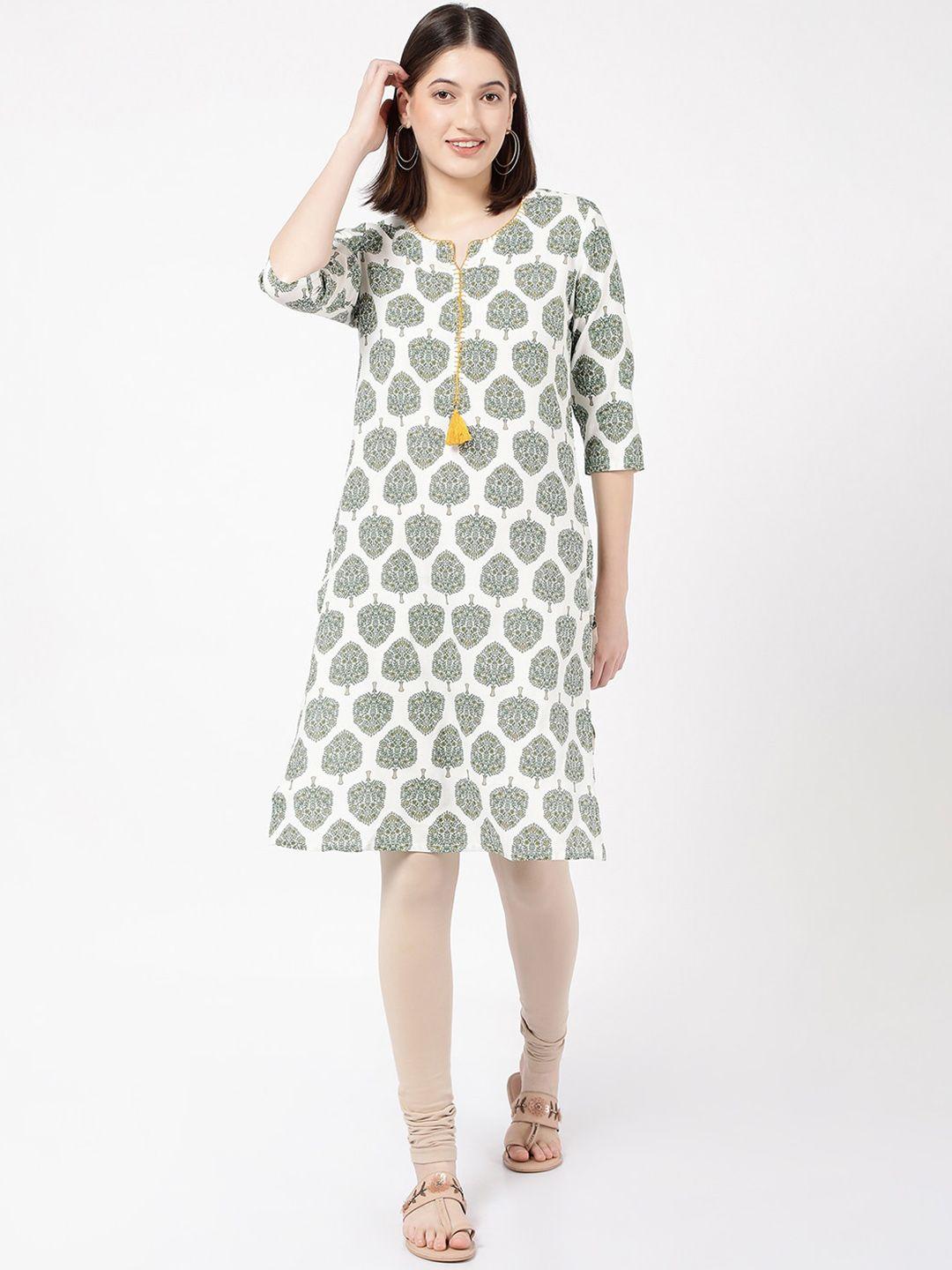 r&b ethnic motifs printed straight kurta