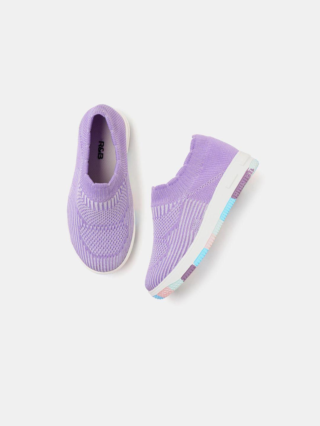 r&b girls textured slip-on sneakers