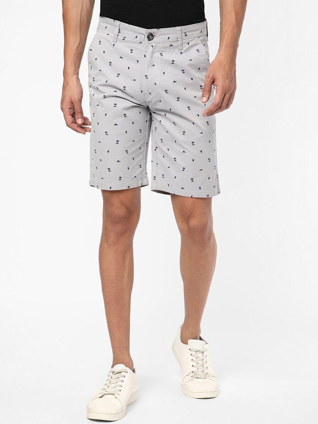 r&b men conversational printed cotton shorts