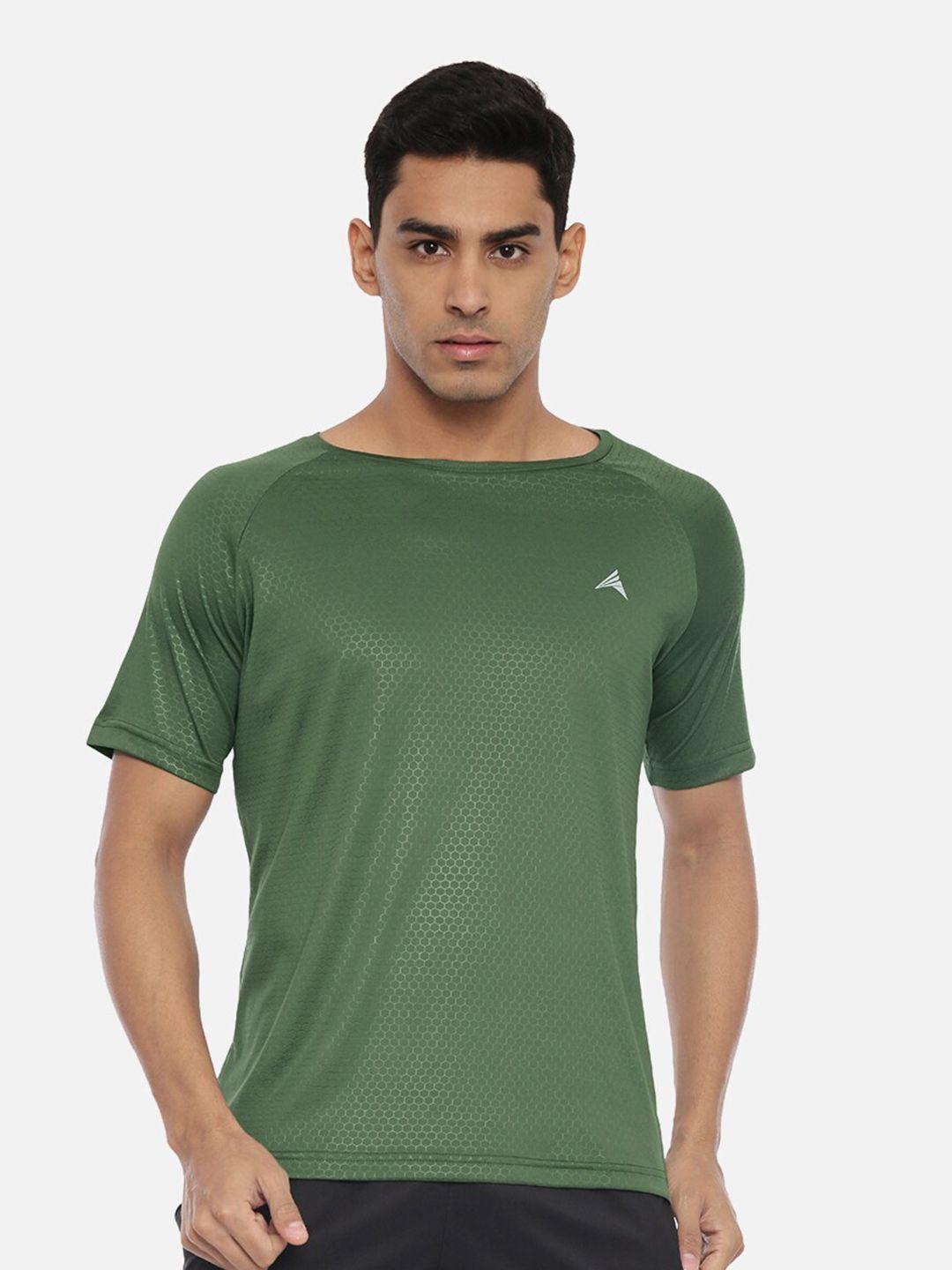 r&b men green extended sleeves t-shirt