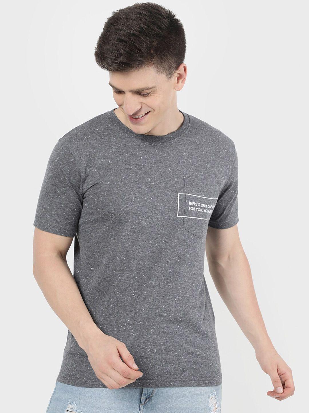 r&b men grey typography t-shirt