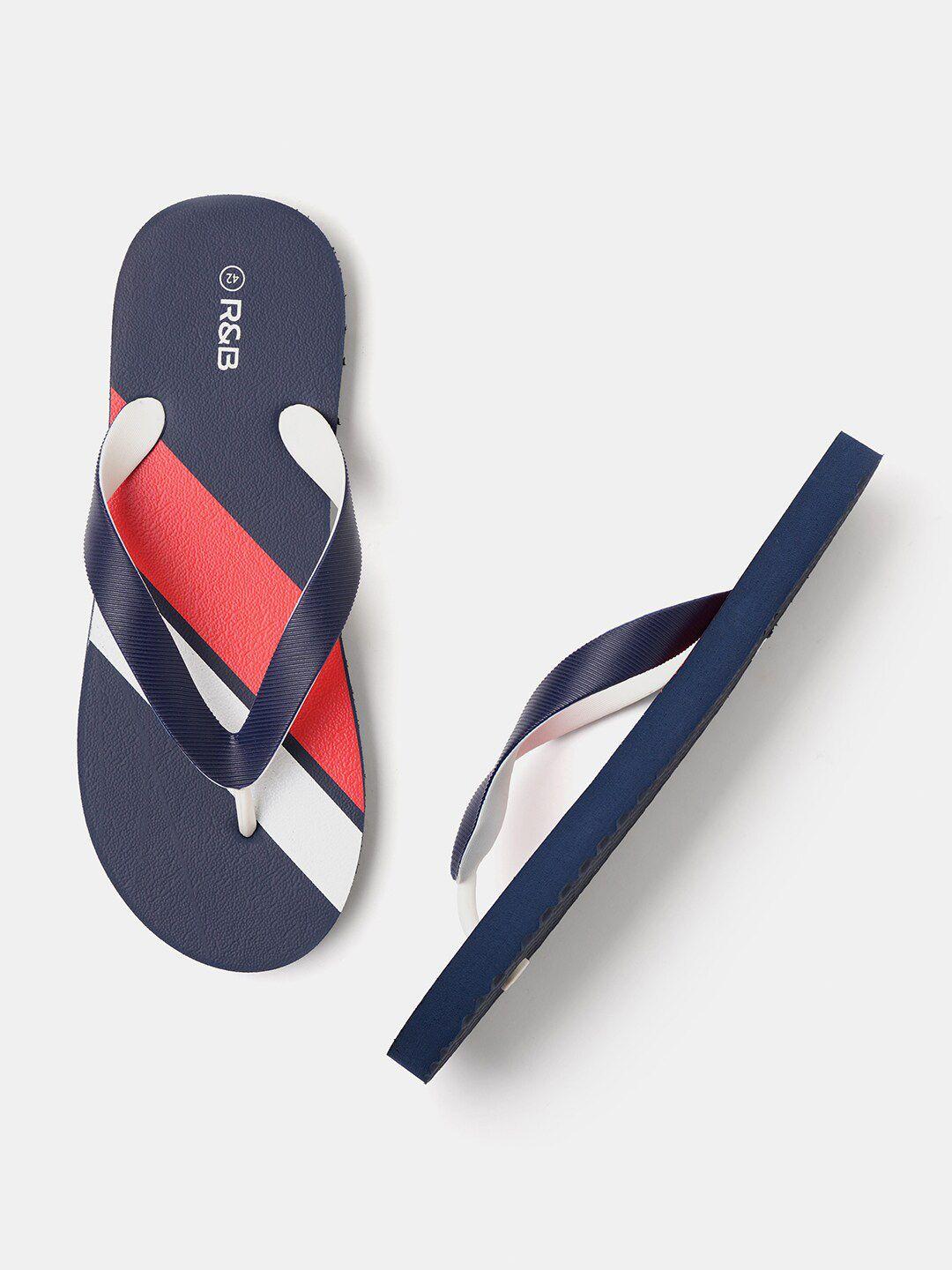 r&b men printed thong flip-flops