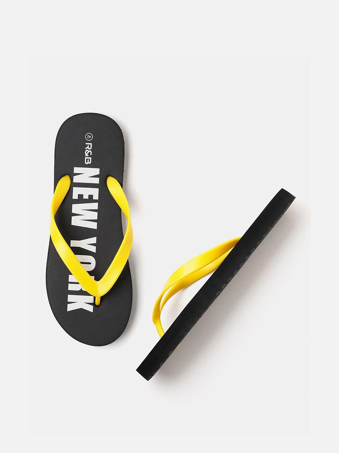 r&b men printed thong flip-flops