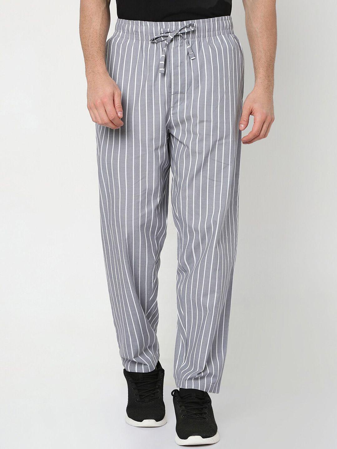 r&b men striped cotton track pants
