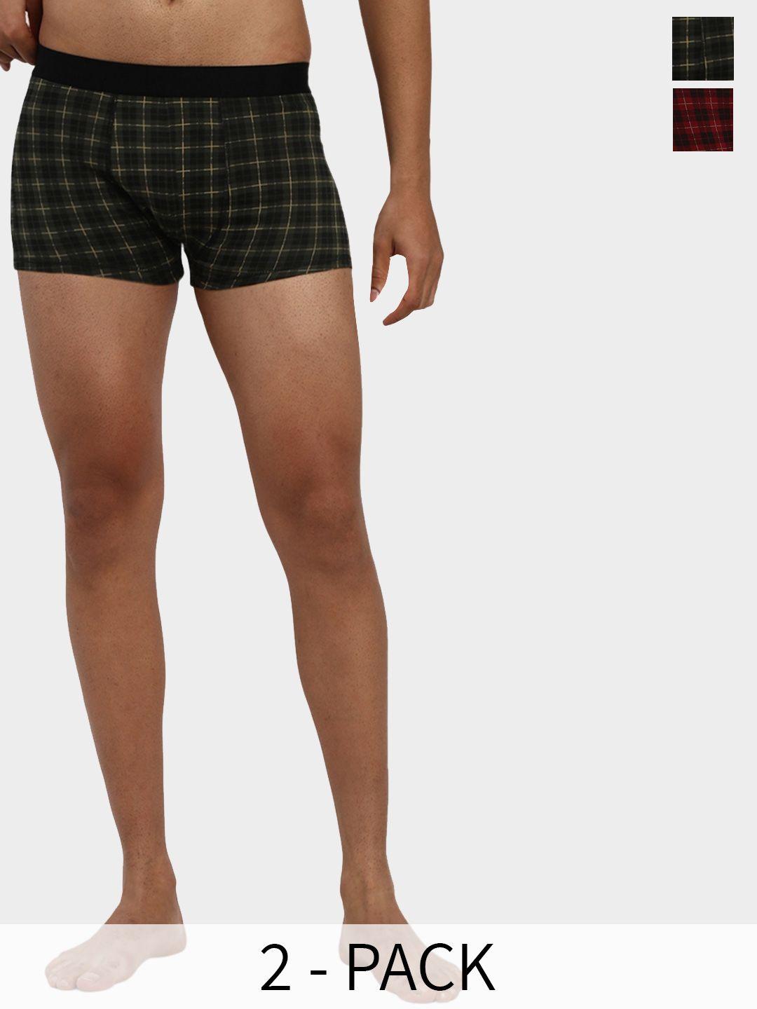 r&b pack of 2 checked cotton boxer briefs 8909006053343
