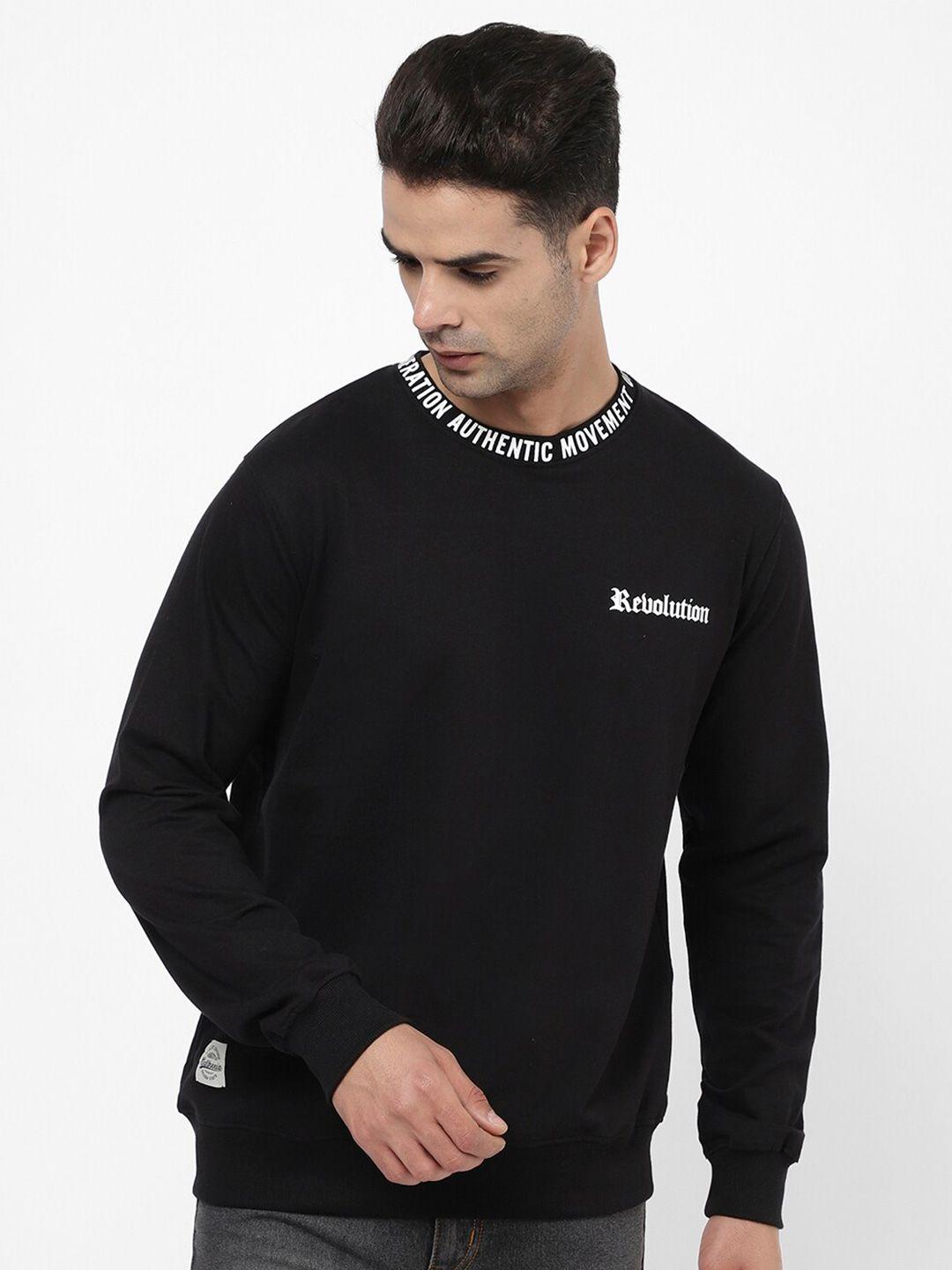 r&b round neck cotton pullover sweatshirt