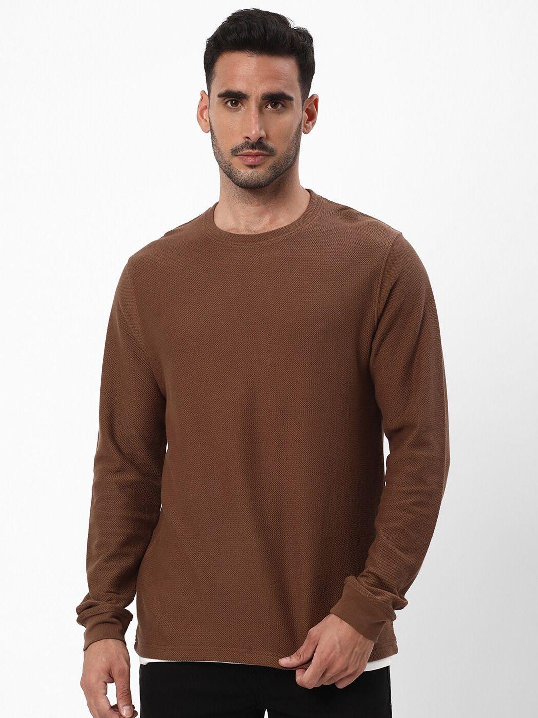 r&b round neck long sleeves cotton t-shirt
