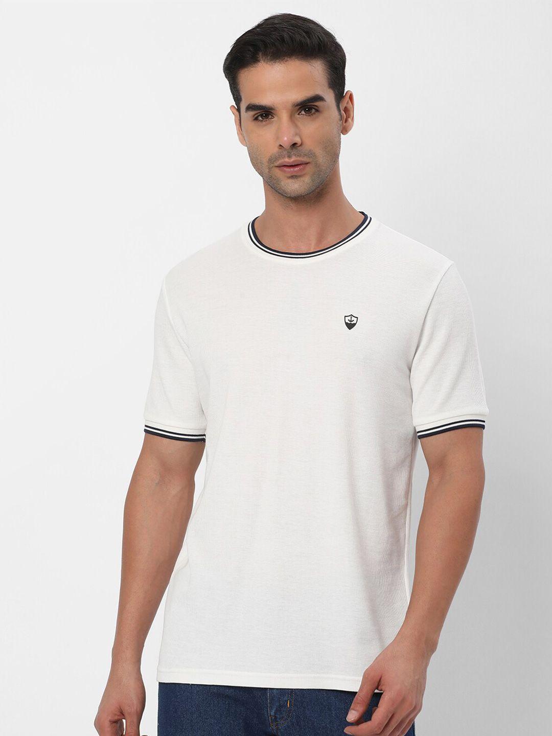 r&b round neck regular fit cotton t-shirt