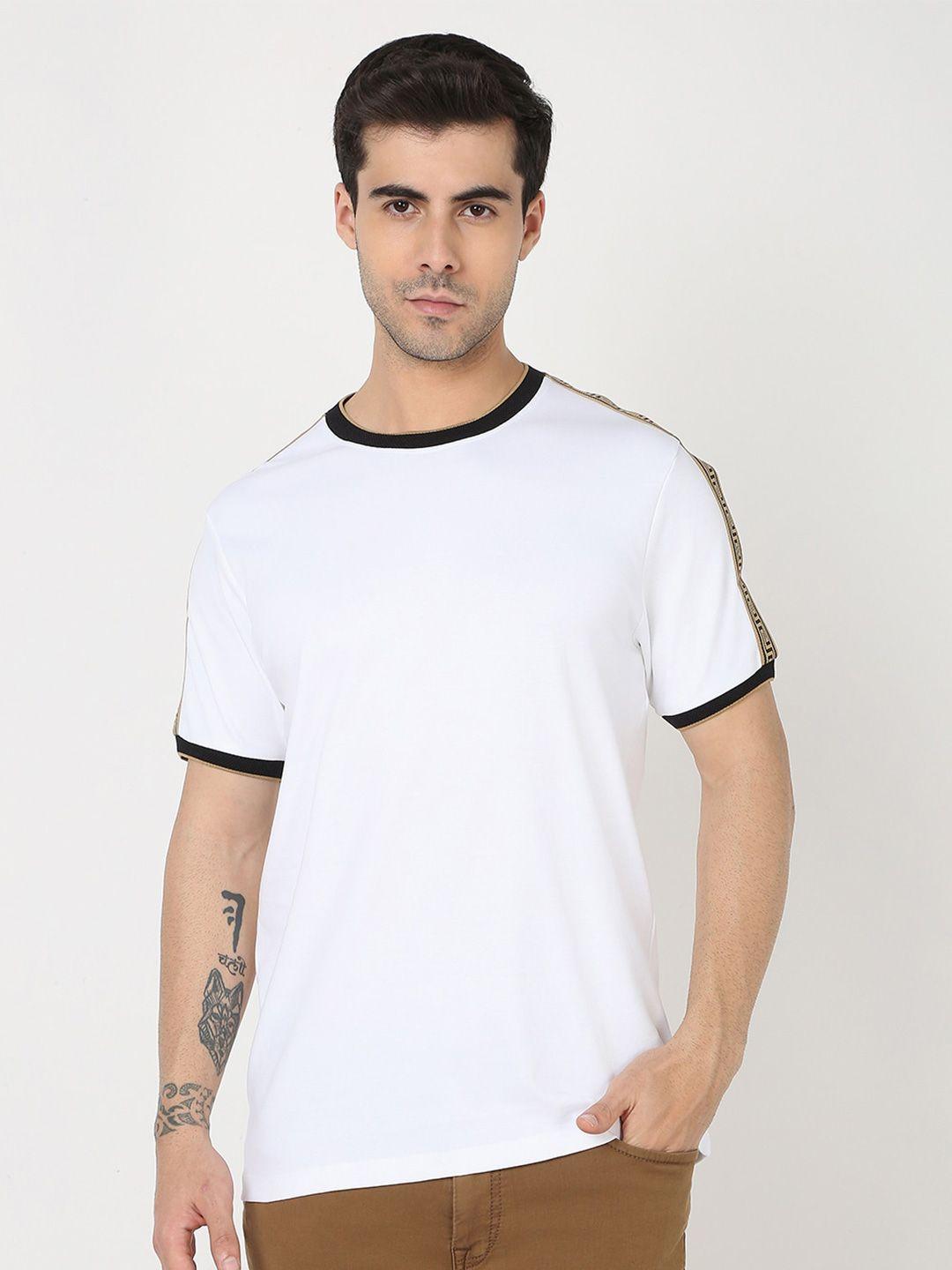 r&b round neck short sleeves cotton regular fit t-shirt