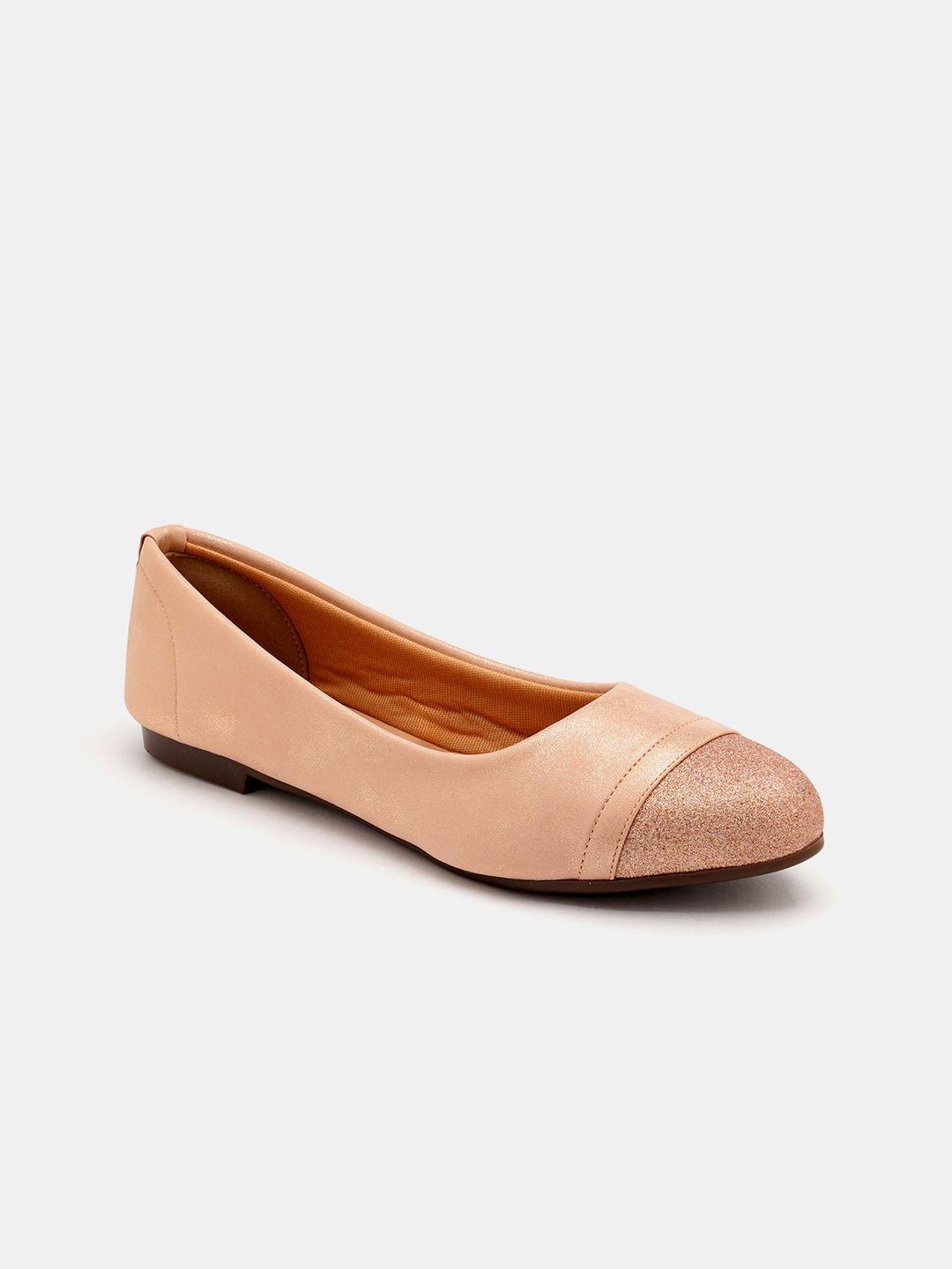 r&b shimmered round toe ballerinas