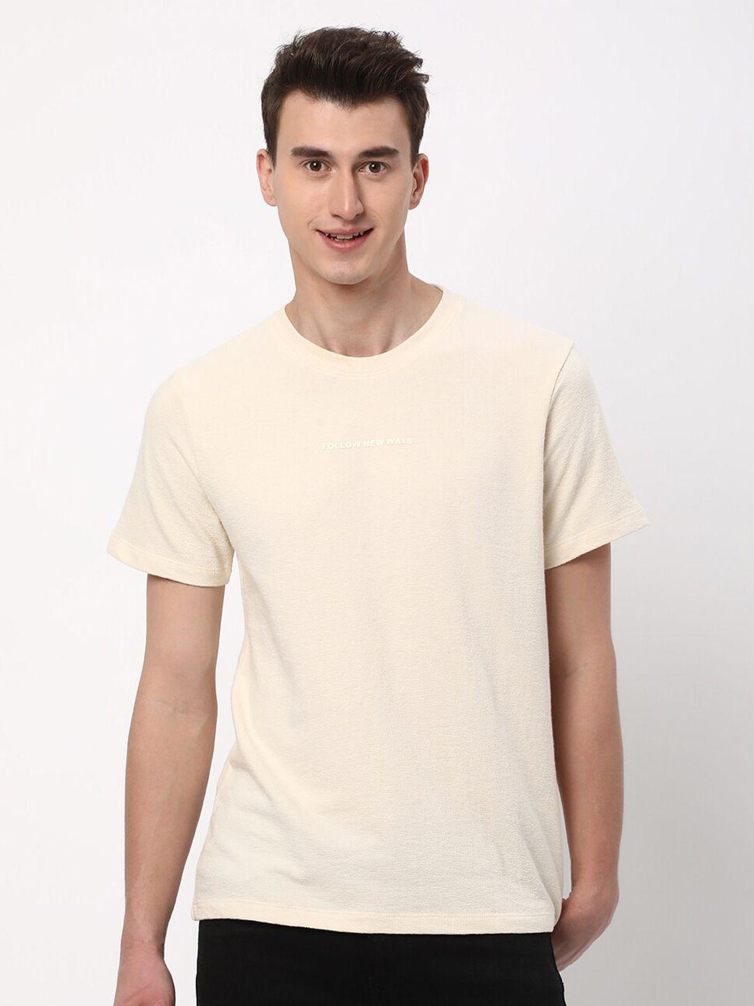 r&b tropical printed round neck cotton t-shirt