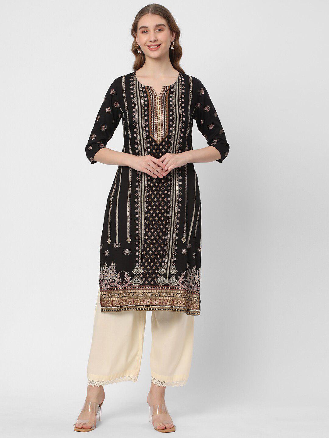 r&b women black kurta