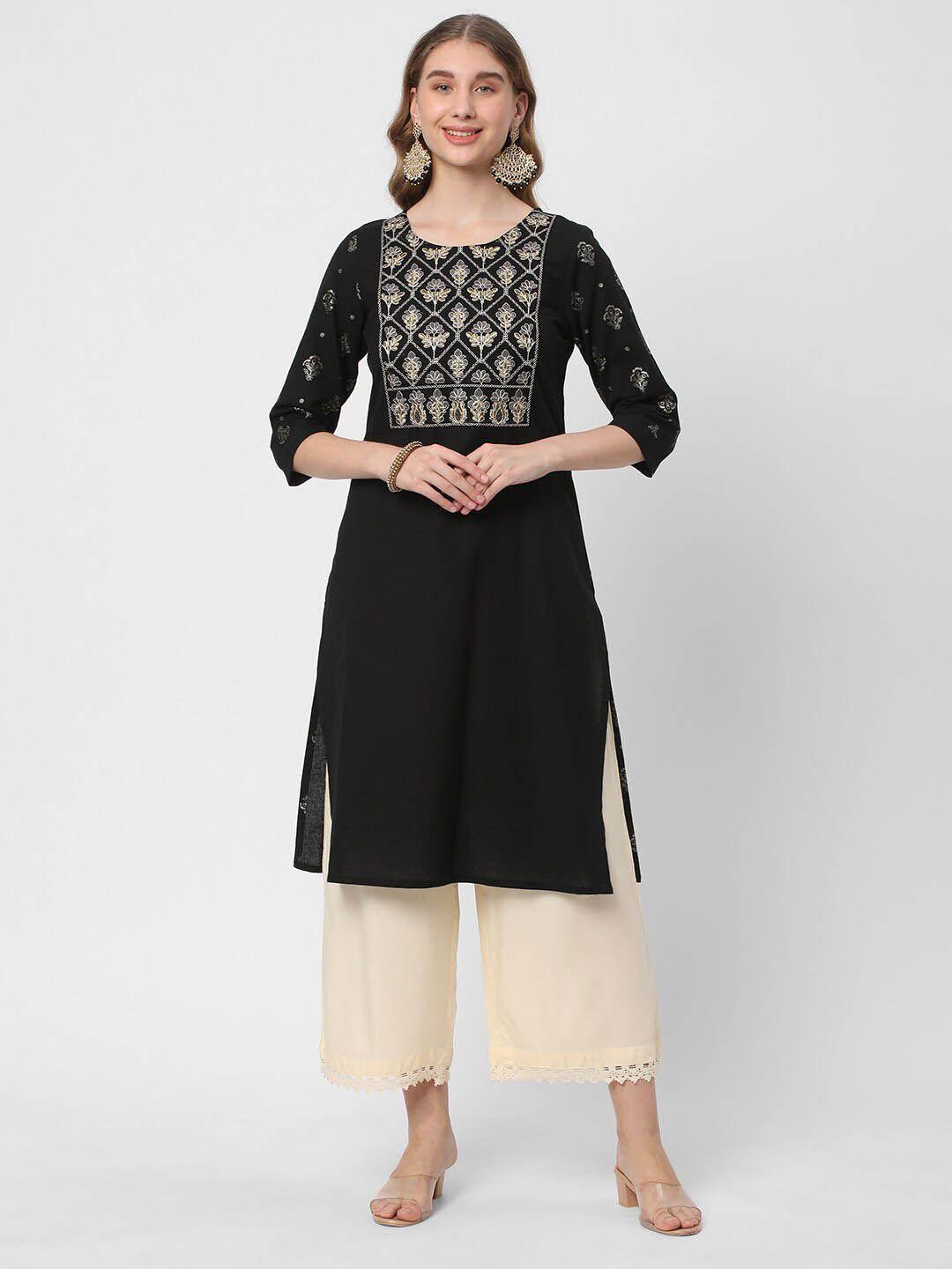 r&b women black kurta