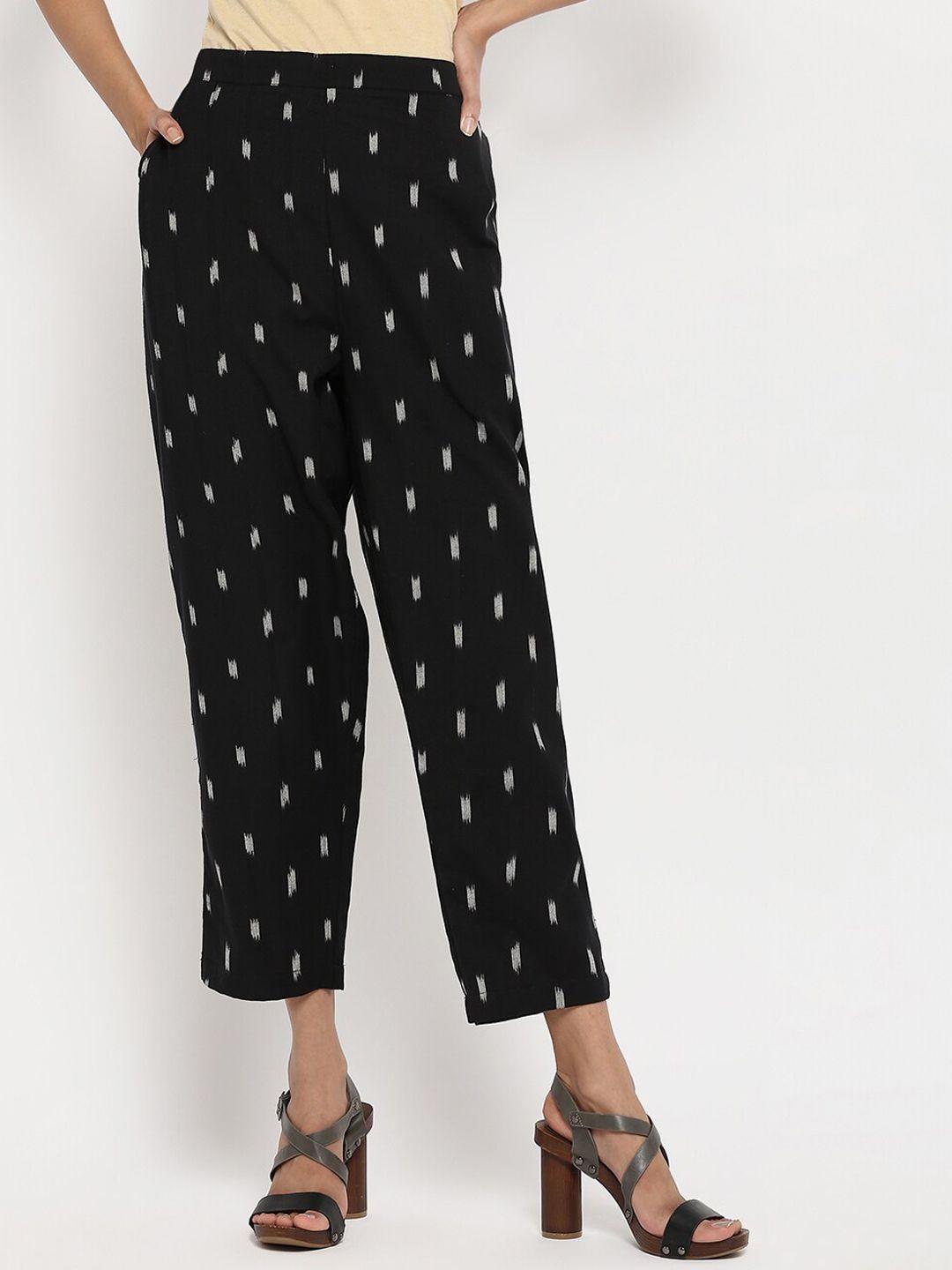 r&b women black relaxed culottes trousers