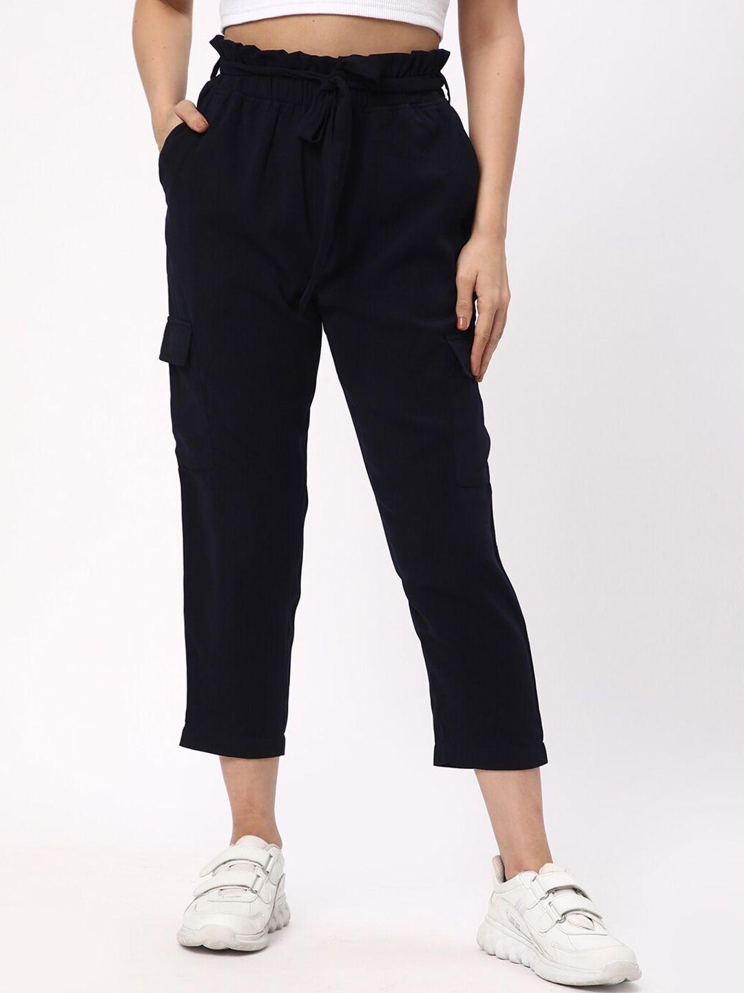 r&b women mid rise cargo trousers