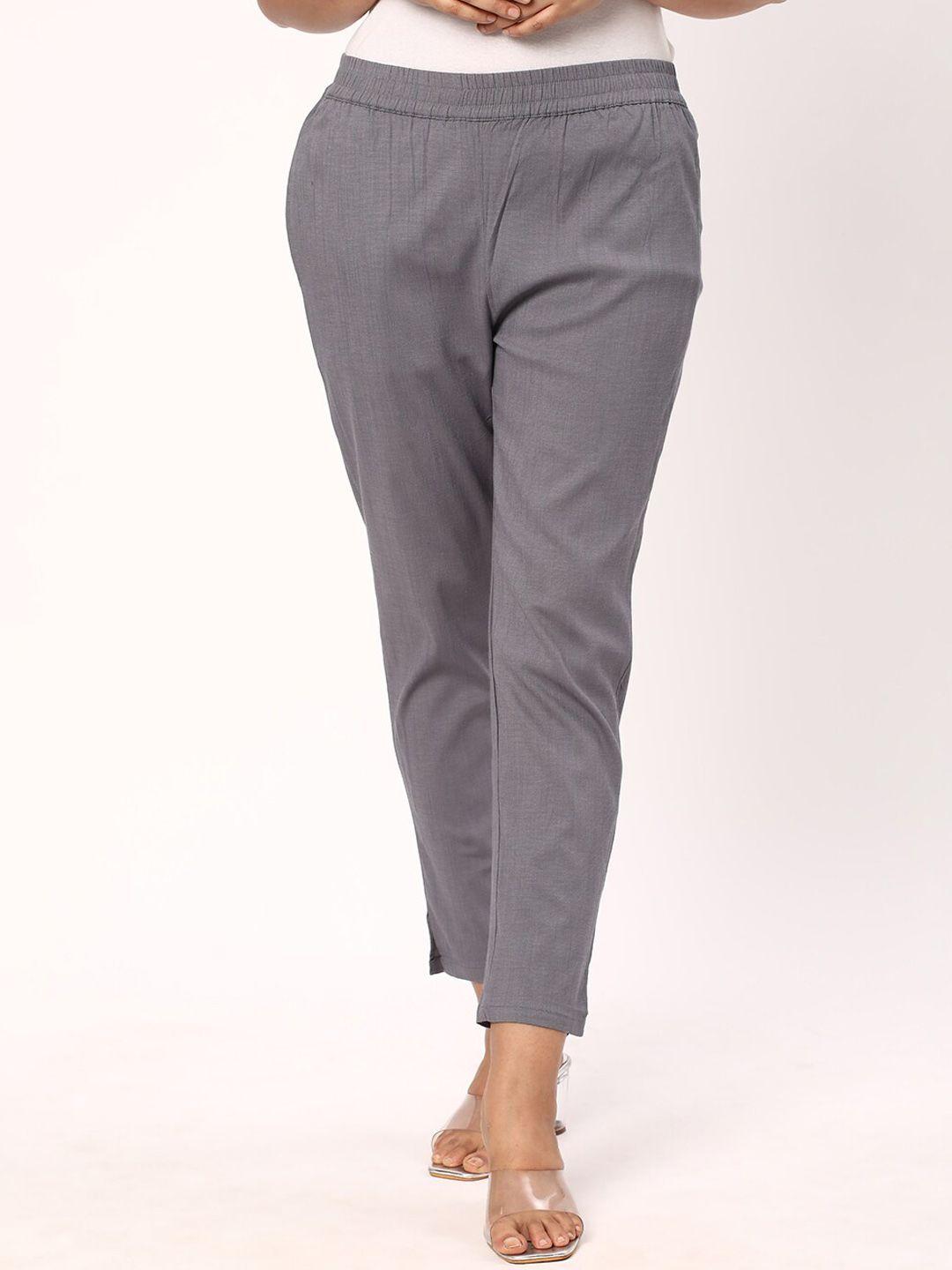 r&b women mid rise cigarette trousers