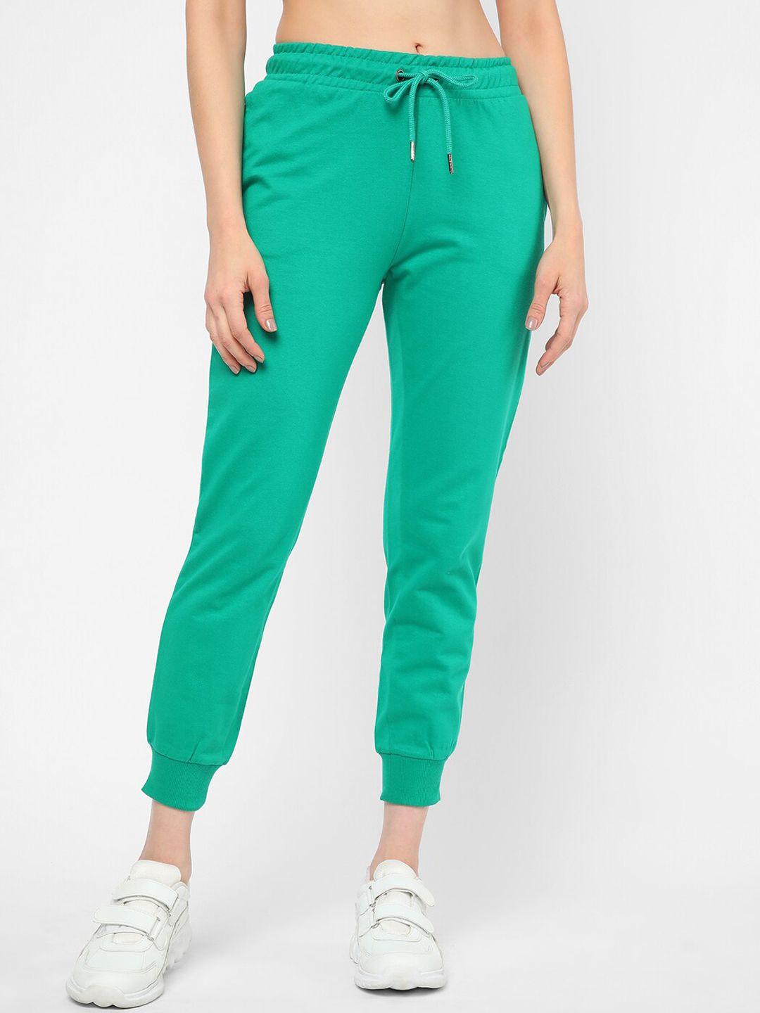 r&b women mid-rise regular fit cropped cotton joggers