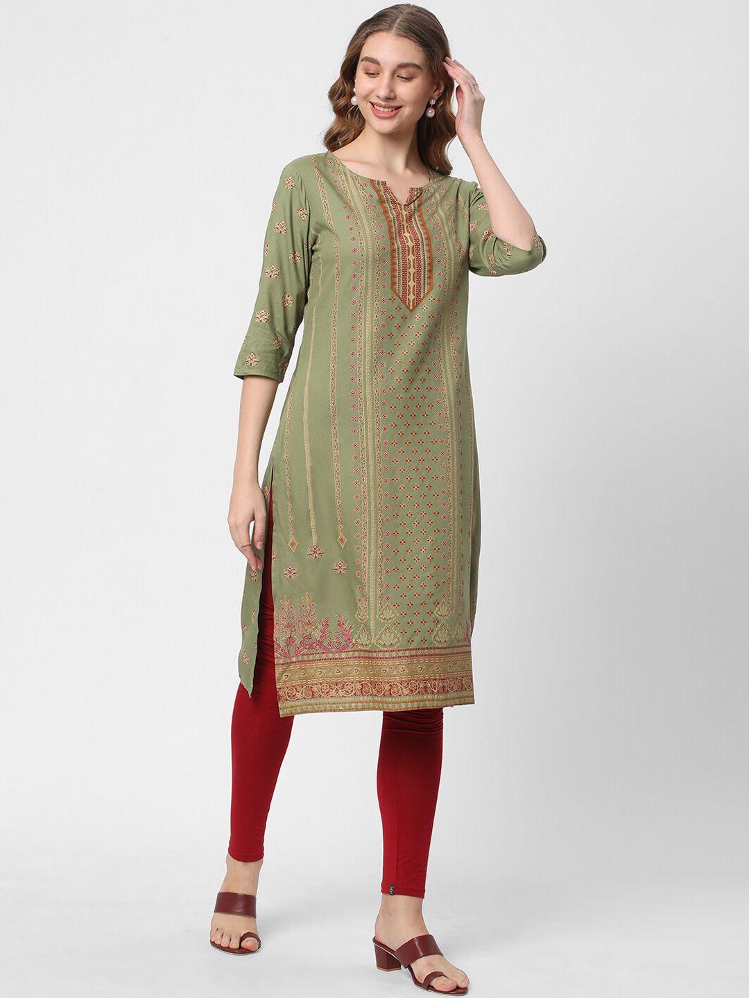 r&b women olive green kurta