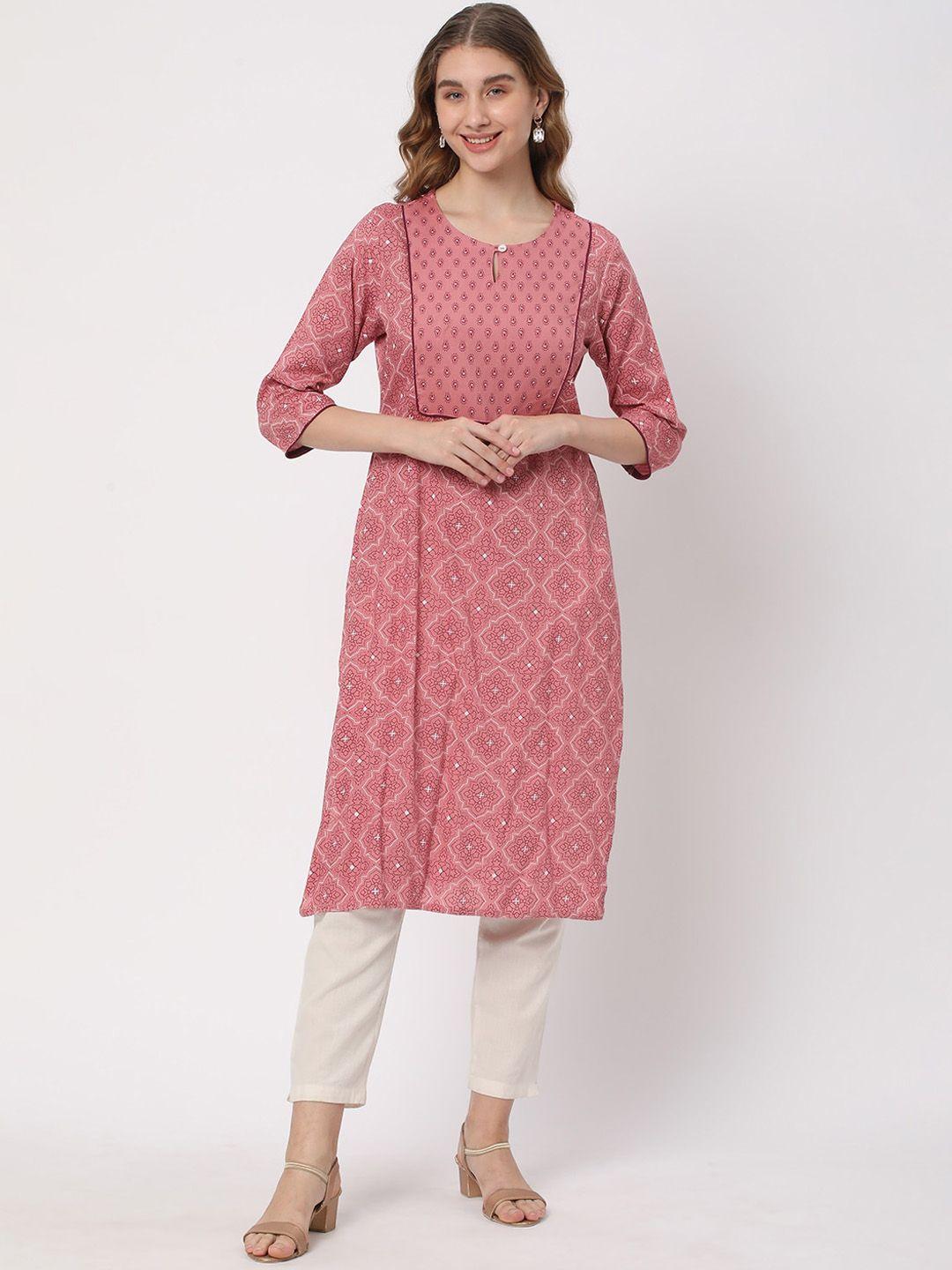 r&b women pink kurta