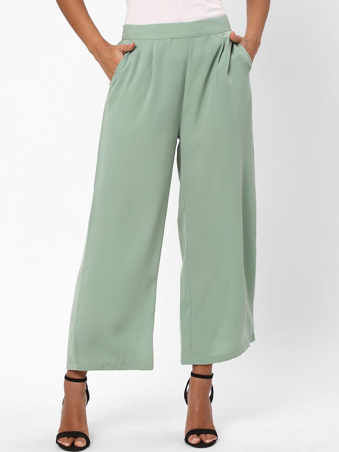r&b women pleated mid-rise parallel trousers